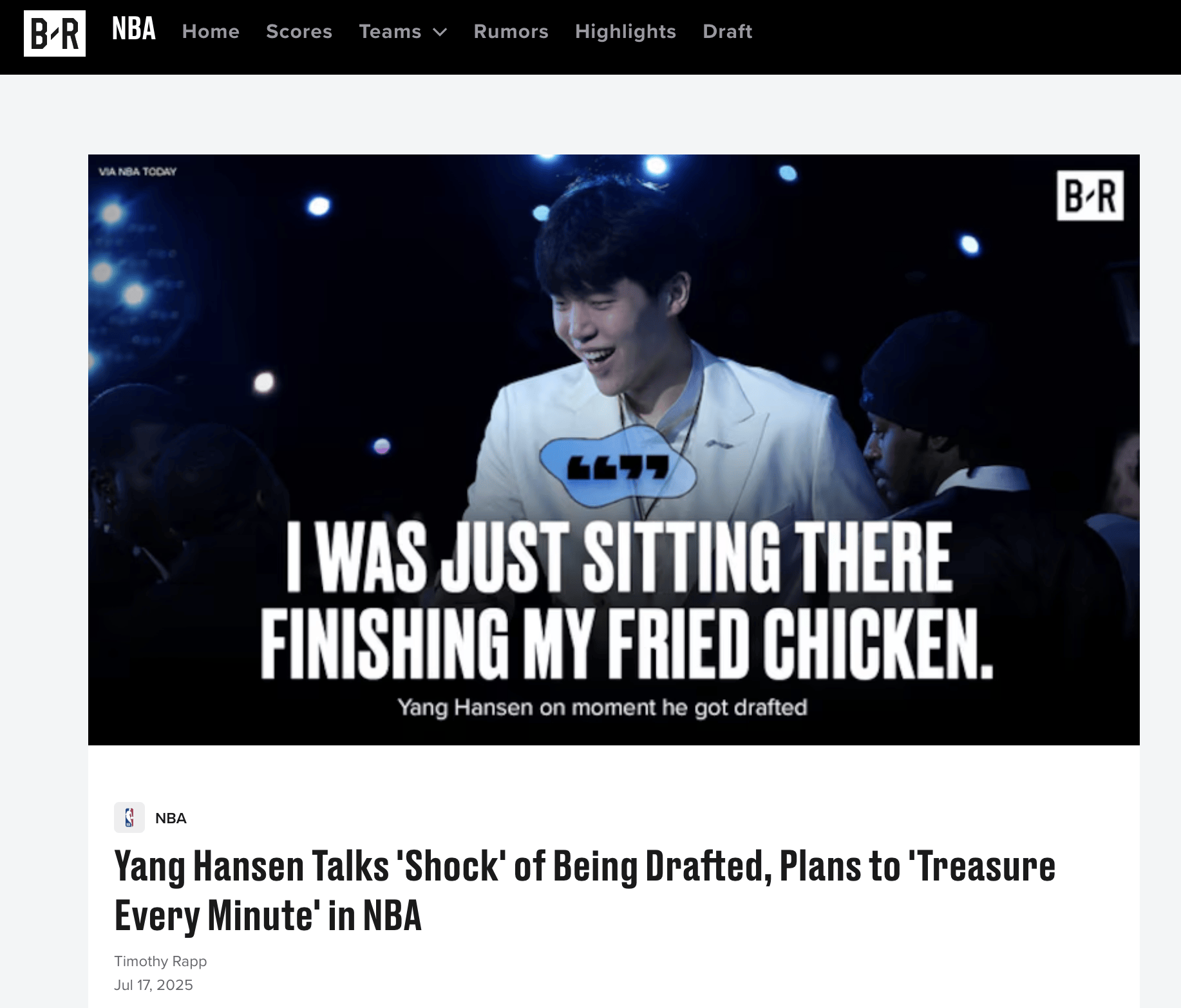 皇冠皇冠足球平台_美媒热议杨瀚森NBA夏季联赛出色表现 网友称开拓者捡了“大漏”皇冠皇冠足球平台！